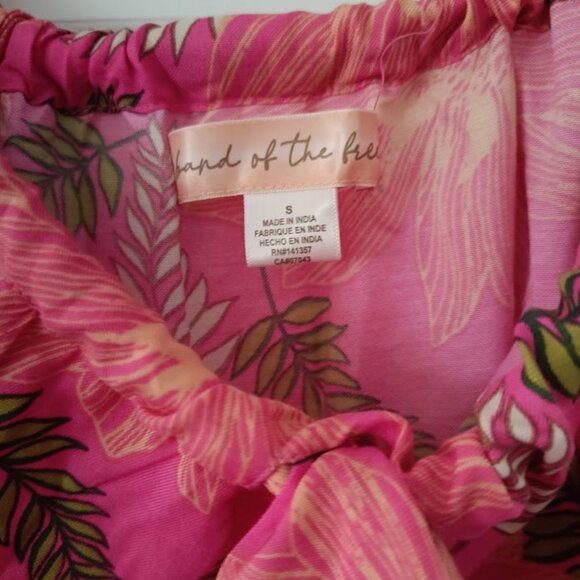 🤑$5 SALE🤑S🌺Tropical Exotic Pink Maxi Dress - Picture 7 of 11